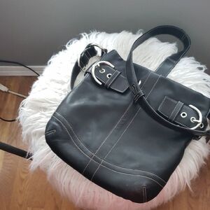Coach Black Leather Crossbody Bag